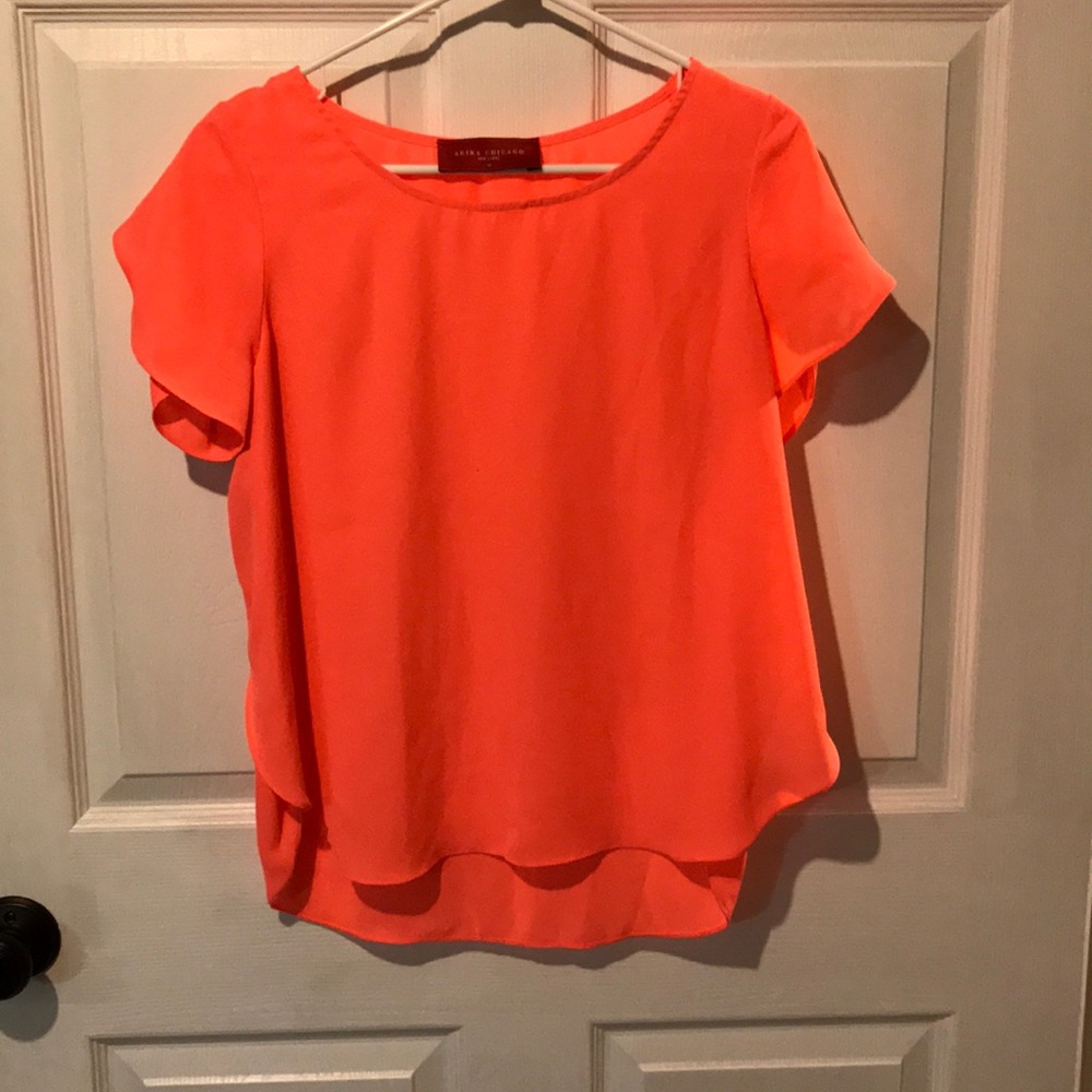 Hot pink/coral dress tee